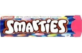 NESTLE SMARTIES CHOCOLATE - HEXAGON TUBE IN
DISPLAY