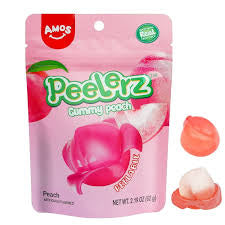 Amos Peelable Peach Candy Peelerz Gummy Peach Peeling Candy