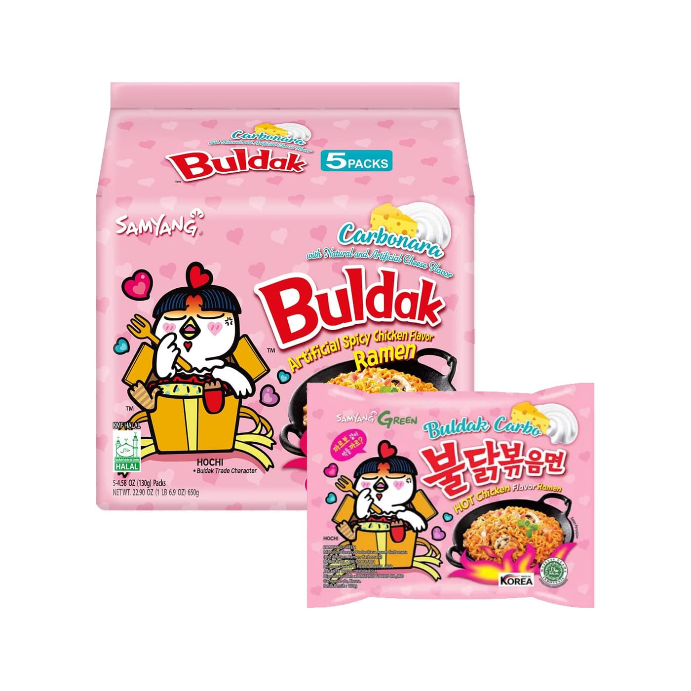 Buldak Carbonara Spicy Ramen 5 Pack