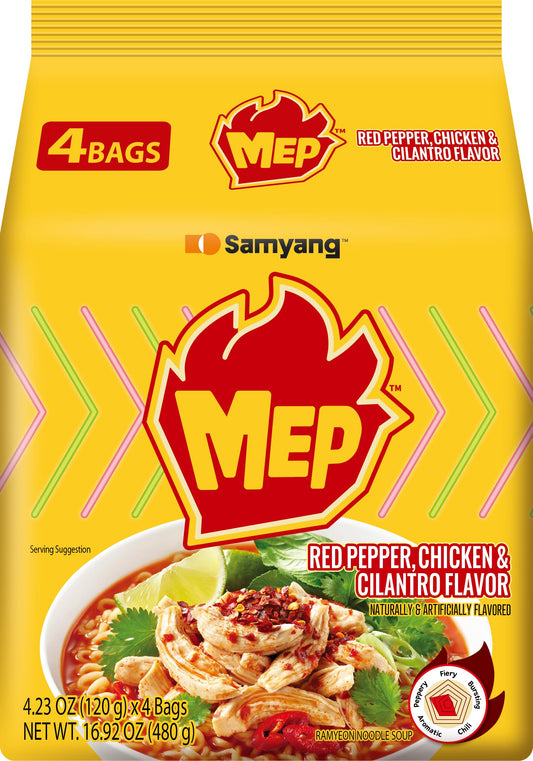 Mep Red Pepper,Chicken & Cilantro Flavor Ramen