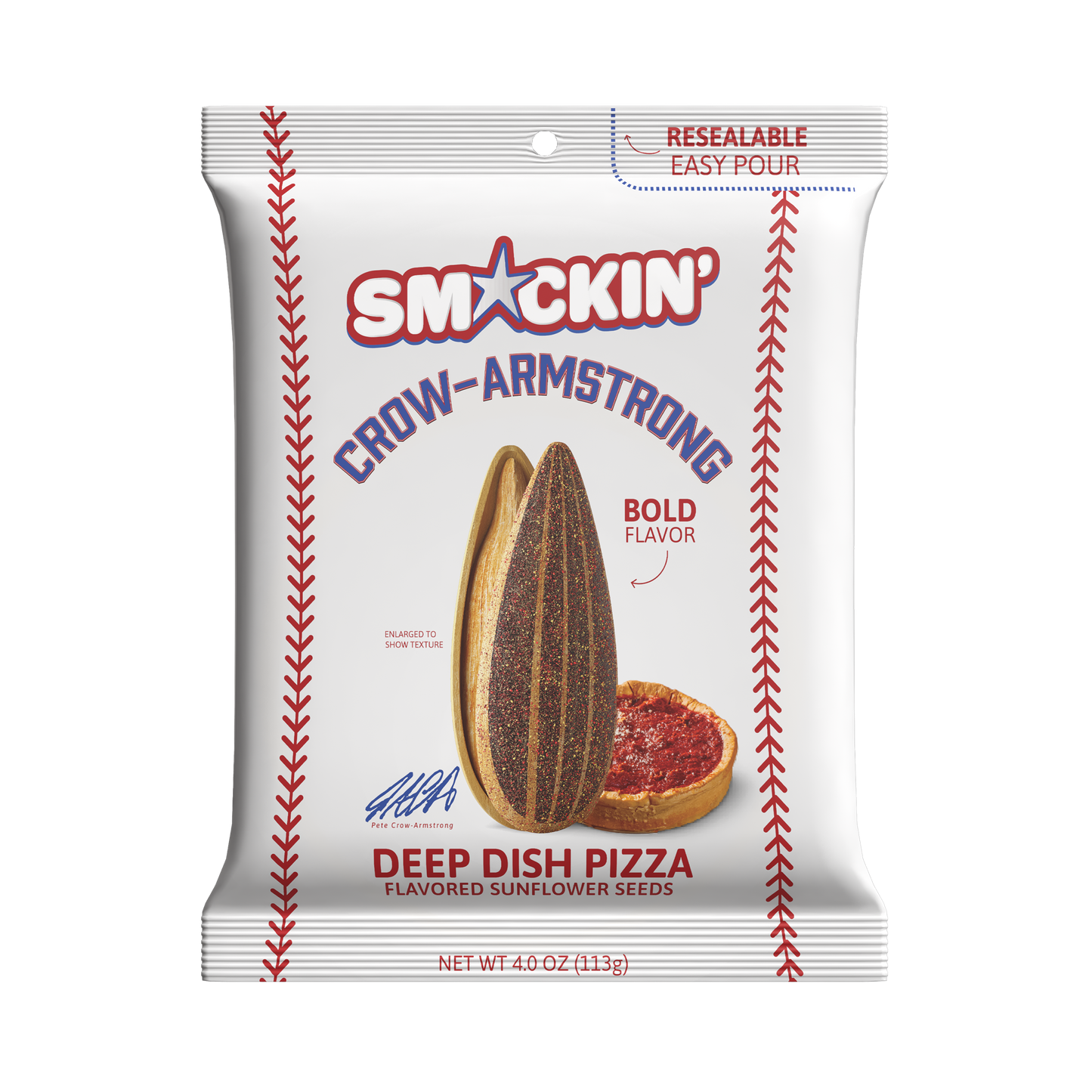 Smackin Crow Armstrong Deep Dish Pizza Flavored Sunflower Seeds