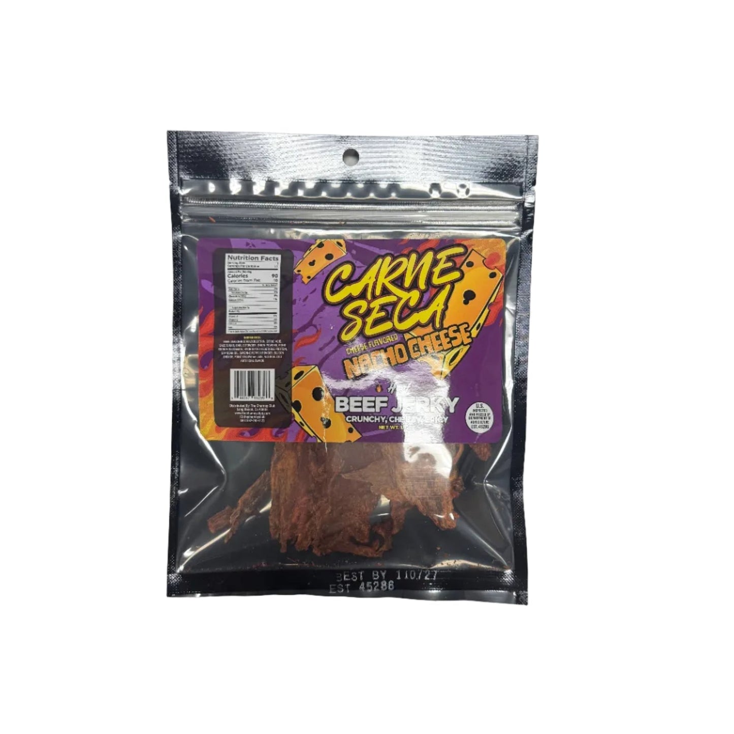 Carne Seca Nacho Cheese Flavored Beef Jerky