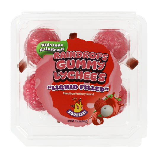 Raindrops Gummy Lychees Liquid Filled