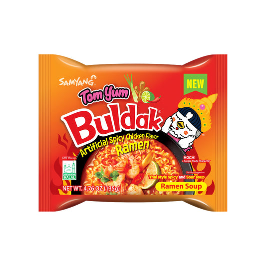 Buldak noodles spicy Tom yum hot chicken flavour