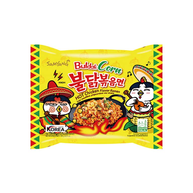 SamYang Buldak Hot Chicken Flavor Instant Ramen; Stir-Fried Noodle; Corn Flavor