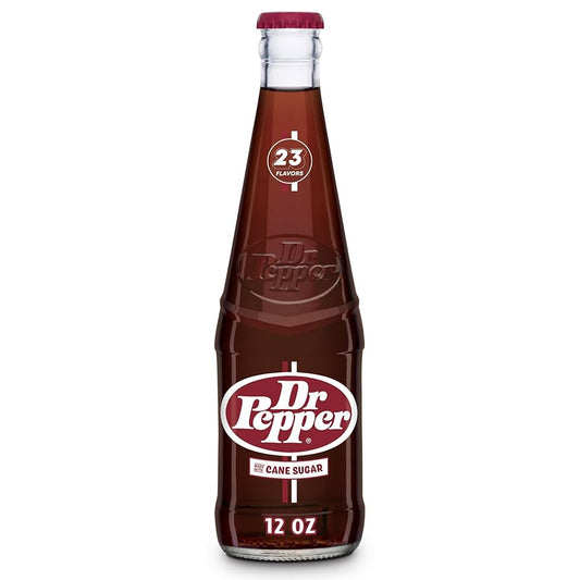 Dr Pepper Cane Sugar Soda Pop Glass