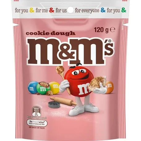 M&Ms Milk Chocolate Cookie Dough Snack & Share Bag 120g