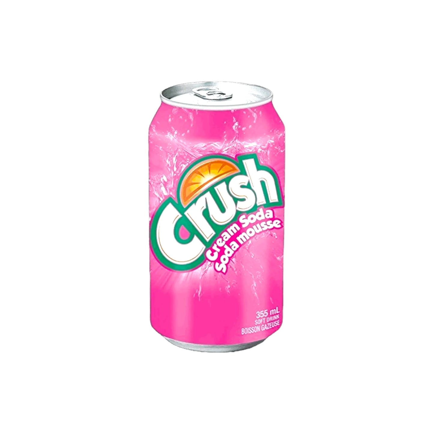 Crush Cream Soda Soft Drink Can 355ml/12 fl. oz.,{Imported from Canada}
