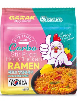 GARAK Carbonara Hot Chicken Ramen, Spicy Ramen, Korean Stir-Fried Instant Noodle1 Bag