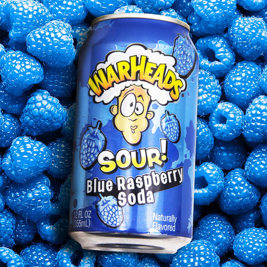 WARHEADS SODA CAN - BLUE RASPBERRY