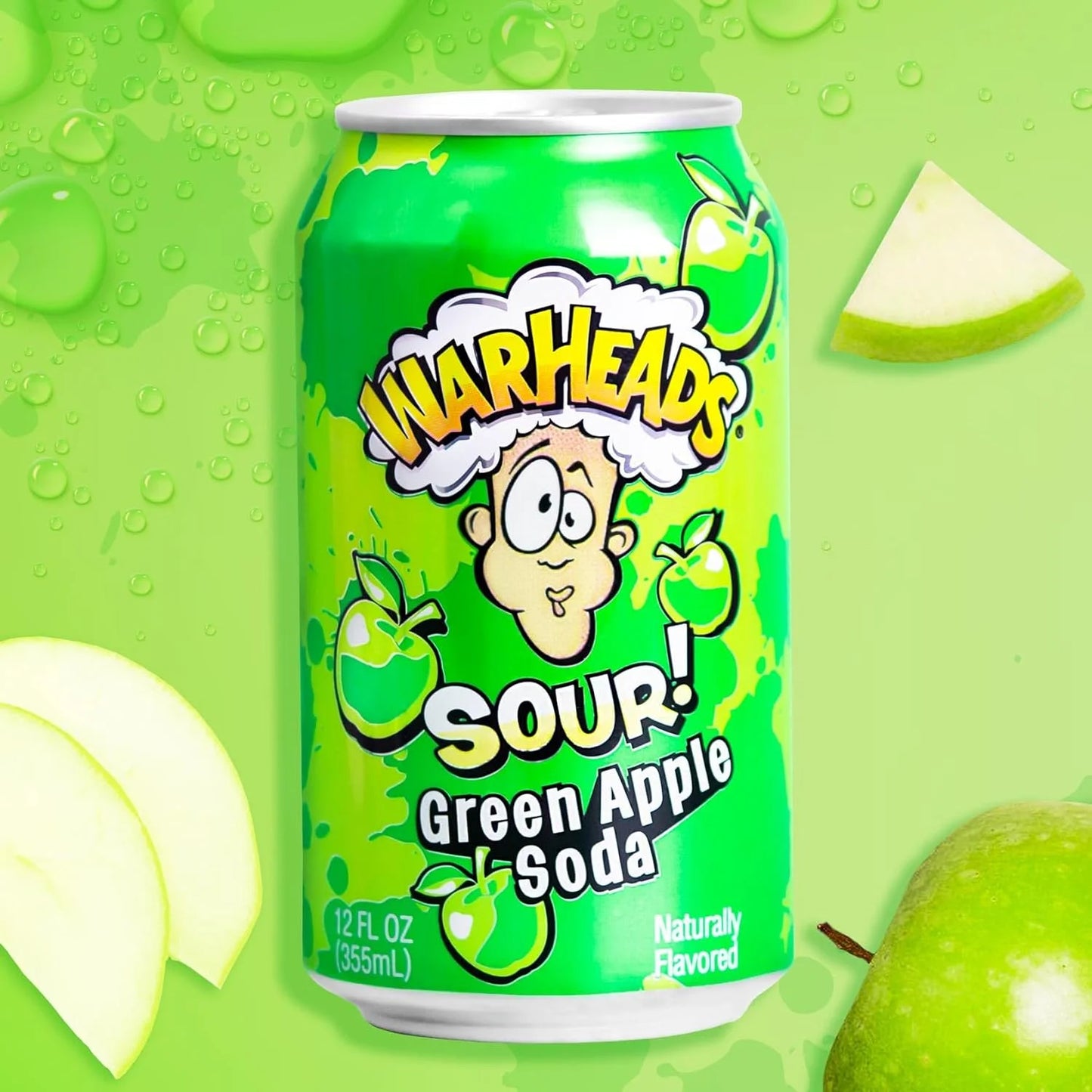 Warheads Sour Green Apple Soda