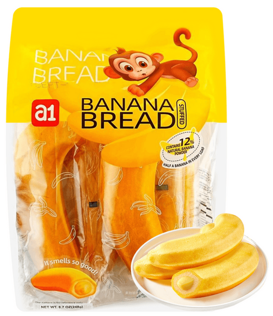 A1 Banana Bread, a cream-filled bread