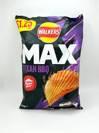 Walkers Max Pizza Hut Texan BBQ Sharing Crisps 140g