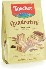 Loacker Quadratini Tiramisu' Wafer, 220g/7.76oz