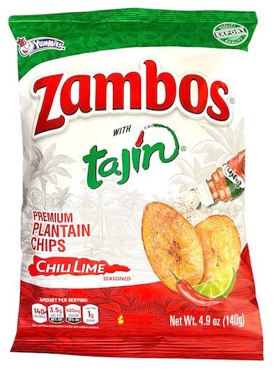 Yummies Zambos with Tajín Premium Plantain Chips Chili Lime Seasoned