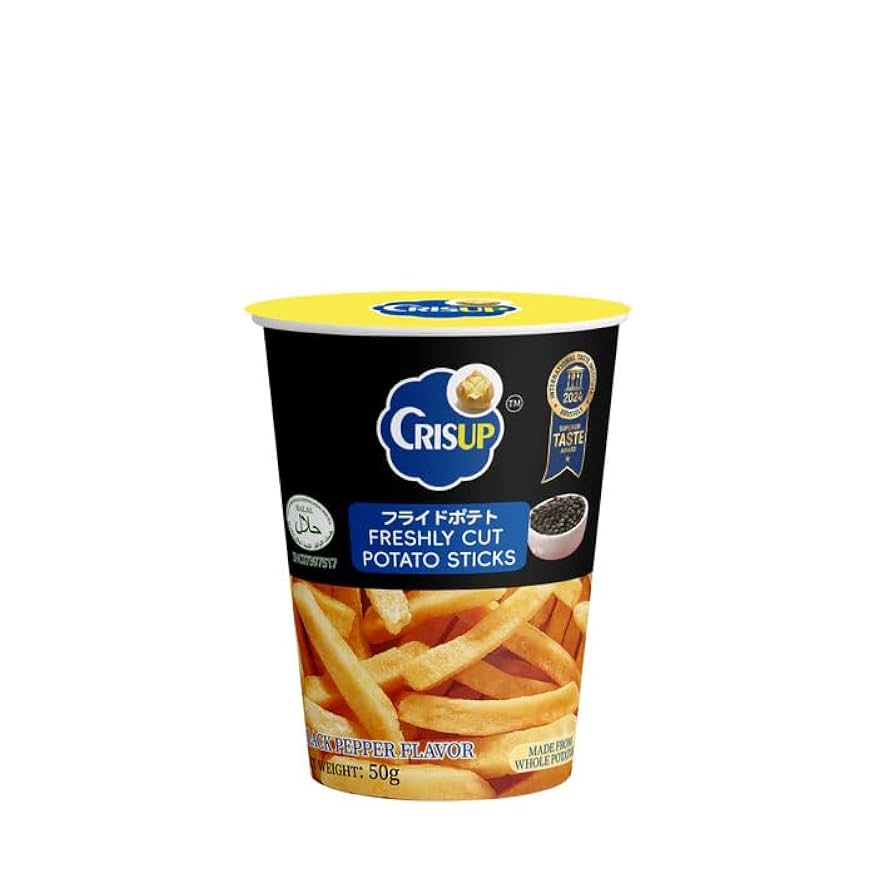 Crisup Freshly Cut Potato Sticks, Black Pepper Flavor