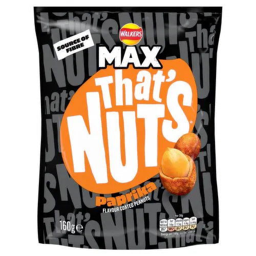 THAT’S NUTS WALKERS MAX PAPRIKA SHARING COATED PEANUTS 160G