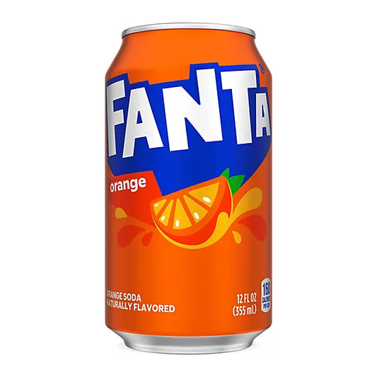 Fanta Soda Orange Cans - 6-12 Fl. Oz.