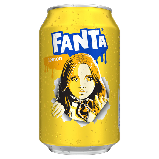 Fanta Lemon Flavored Soft Drink Can 330ml
