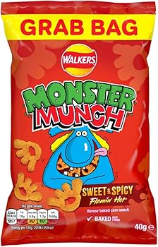 Monster Munch Flamin sweet and spicy Hot Snacks, 40g