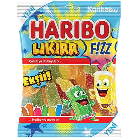 Haribo Likirr Ekşii, a sour gummy candy