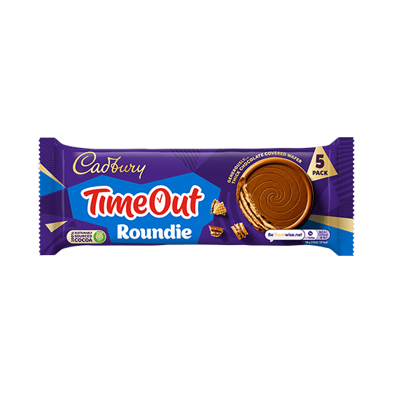 Cadbury Timeout Roundie Wafer bars.