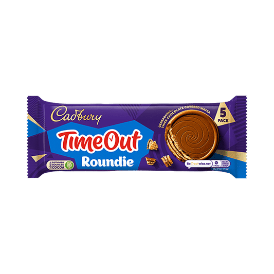 Cadbury Timeout Roundie Wafer bars.
