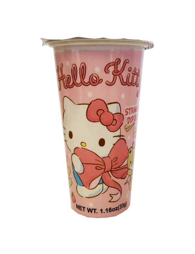 Hello Kitty Strawberry Dip Biscuits.