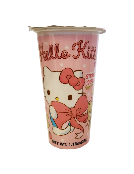 Hello Kitty Strawberry Dip Biscuits.