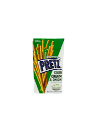 Glico Pretz Sour Cream & Onion Baked Snack Sticks, 1.09 Ounce Pack