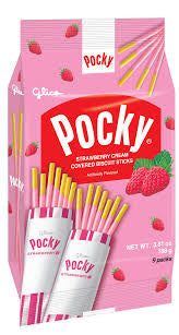 GLICO POCKY FAMILY PACK - STRAWBERRY PEG BAG