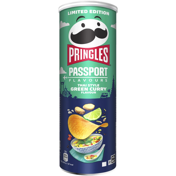 Pringles Passport Flavours: Thai Style Green Curry potato chips.