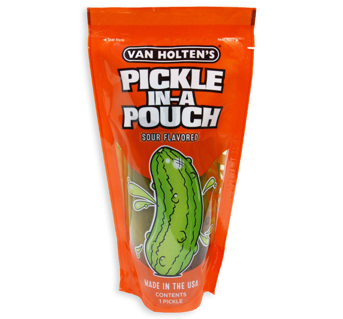 VAN HOLTENS JUMBO PICKLE IN A POUCH - WARHEADS SOUR DILL
