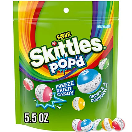 Sour Skittles Pop’d Freeze Dried Candy