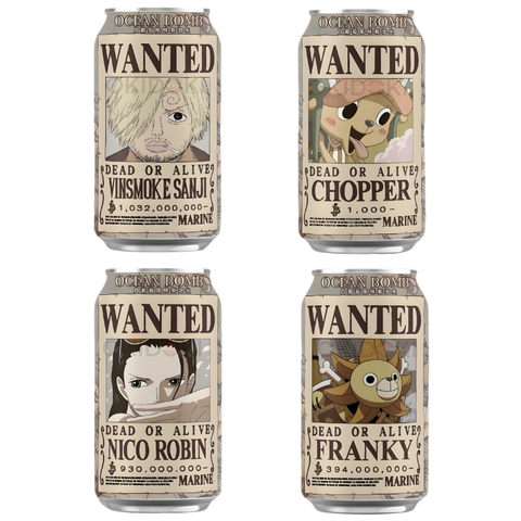 Ocean Bomb WANTED Sparkling Water White Grape Flavor