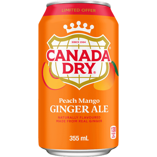 Canada Dry Peach Mango Ginger Ale Can
