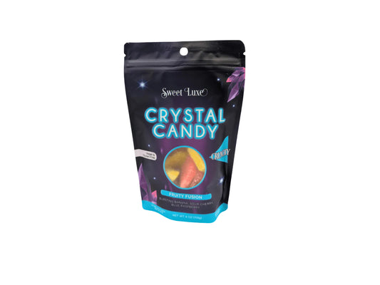 Sweet luxe crystal candy fruity fusion bursting banana, sour cherry, blue raspberry