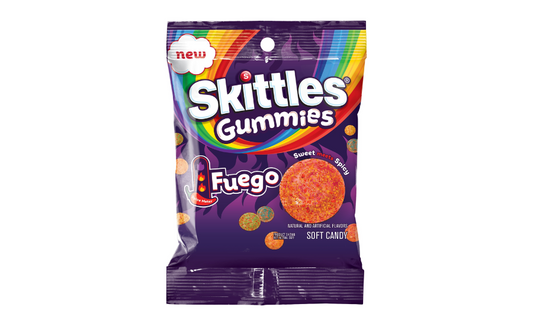 Skittles Gummies Fuego, a sweet and spicy soft candy