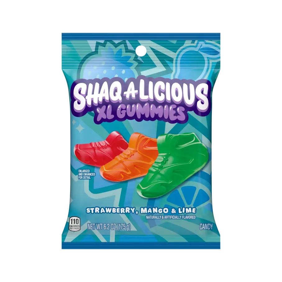 Shaq-A-Licious XL Gummies Sneaker Fruit Flavored Chewy Candy