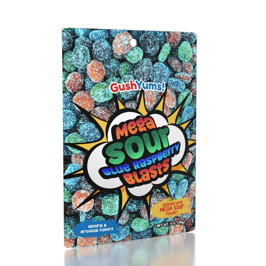 Mega Sour Blue Raspberry Blasts Small