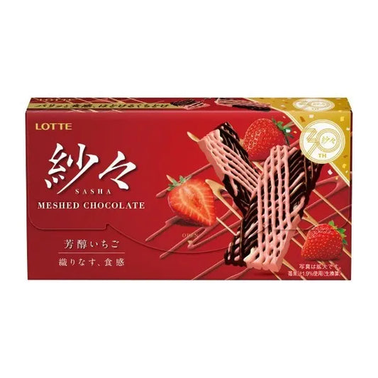 Lotte Meshed Strawberry Chocolate