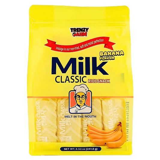 Trenzy Gahm Milk Classic Rice Snack in the Banana flavor