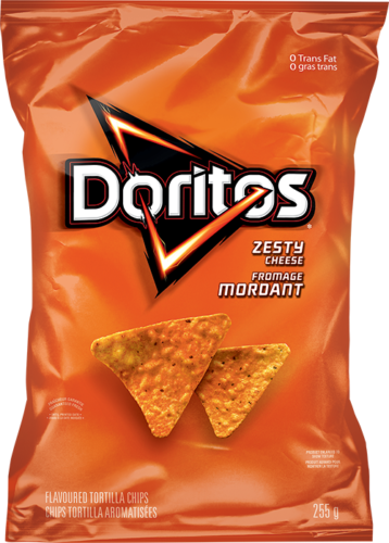 Doritos Zesty Cheese flavored tortilla chips