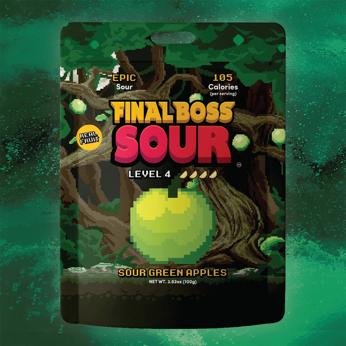 Final Boss Sour Level 4 Sour Green Apples candy