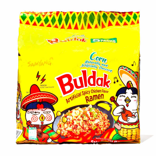 Buldak corn flavoured noodles