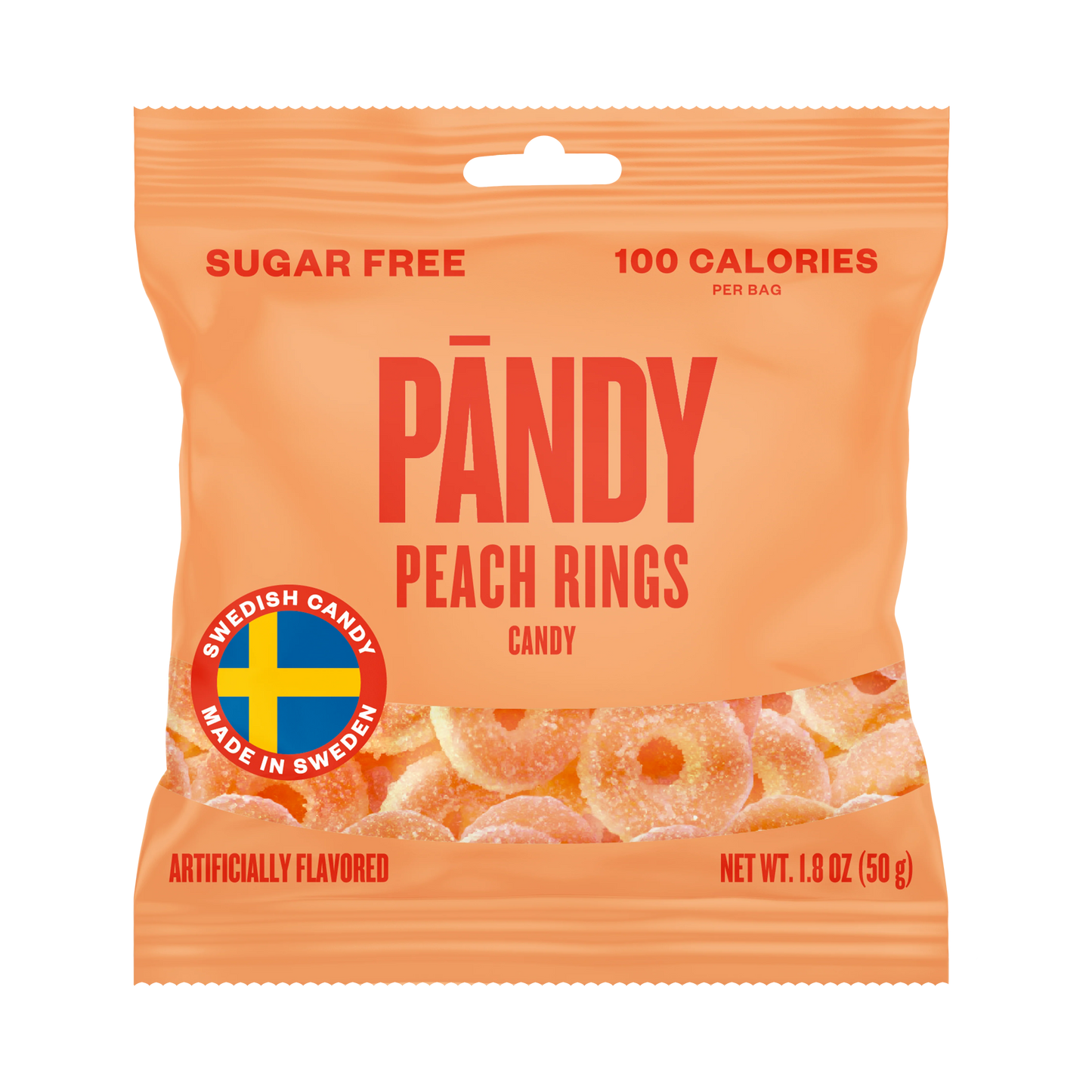 Pandy Peach rings candy (Sugar-Free Swedish candy )