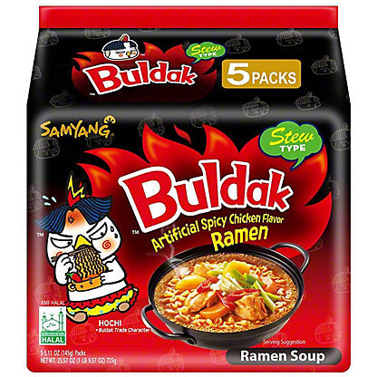 Korean buldak noodles stew type pack of 5