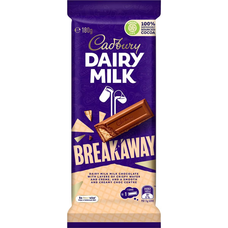 Dairy milk BREAK AWAY (180g)