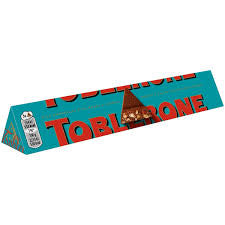 Toblerone Milk chocolate with salted caramelized Almonds & Honey & Almond Nougat