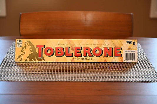 TOBLERONE MILK CHOCOLATE WITH HONEY AND ALMOND NOUGAT 12.06OZ (360g)